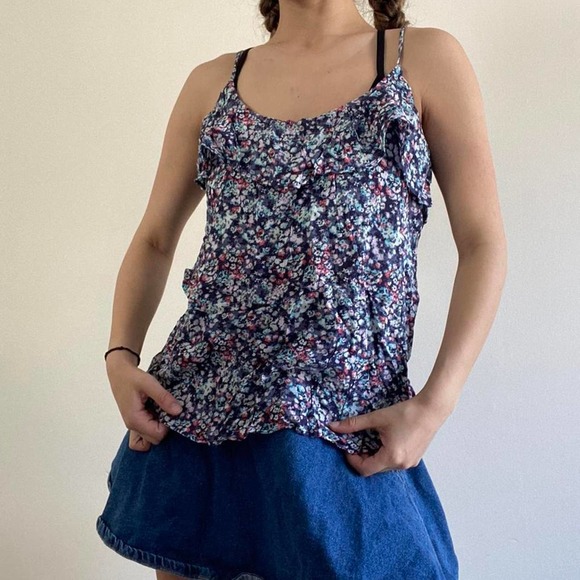 Floral print casual tank top AEO - Picture 1 of 4